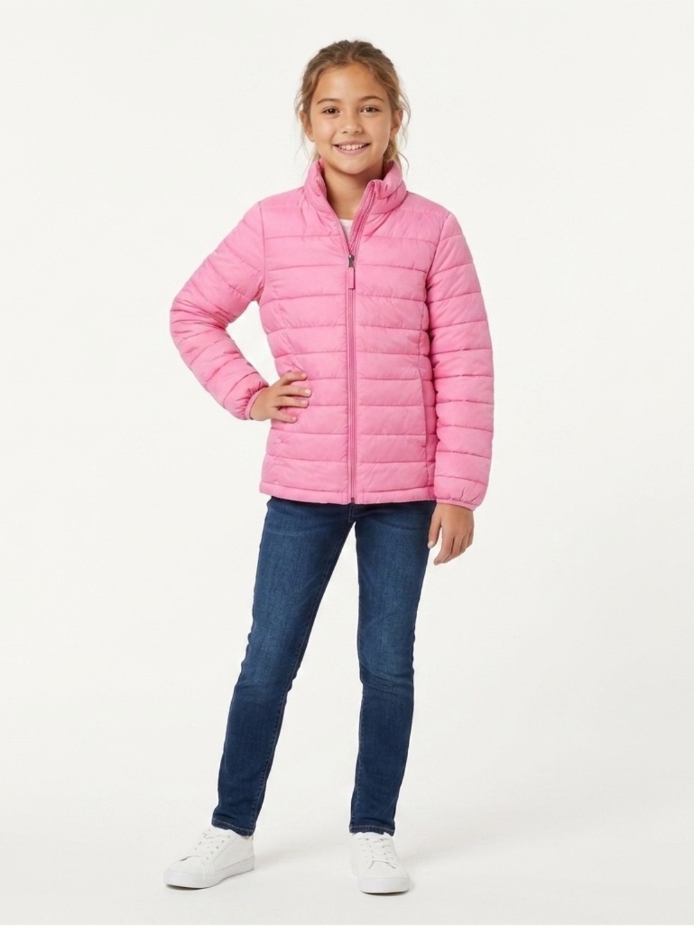 Amazon Essentials XL-12 Pink Quilted Kids Jacket